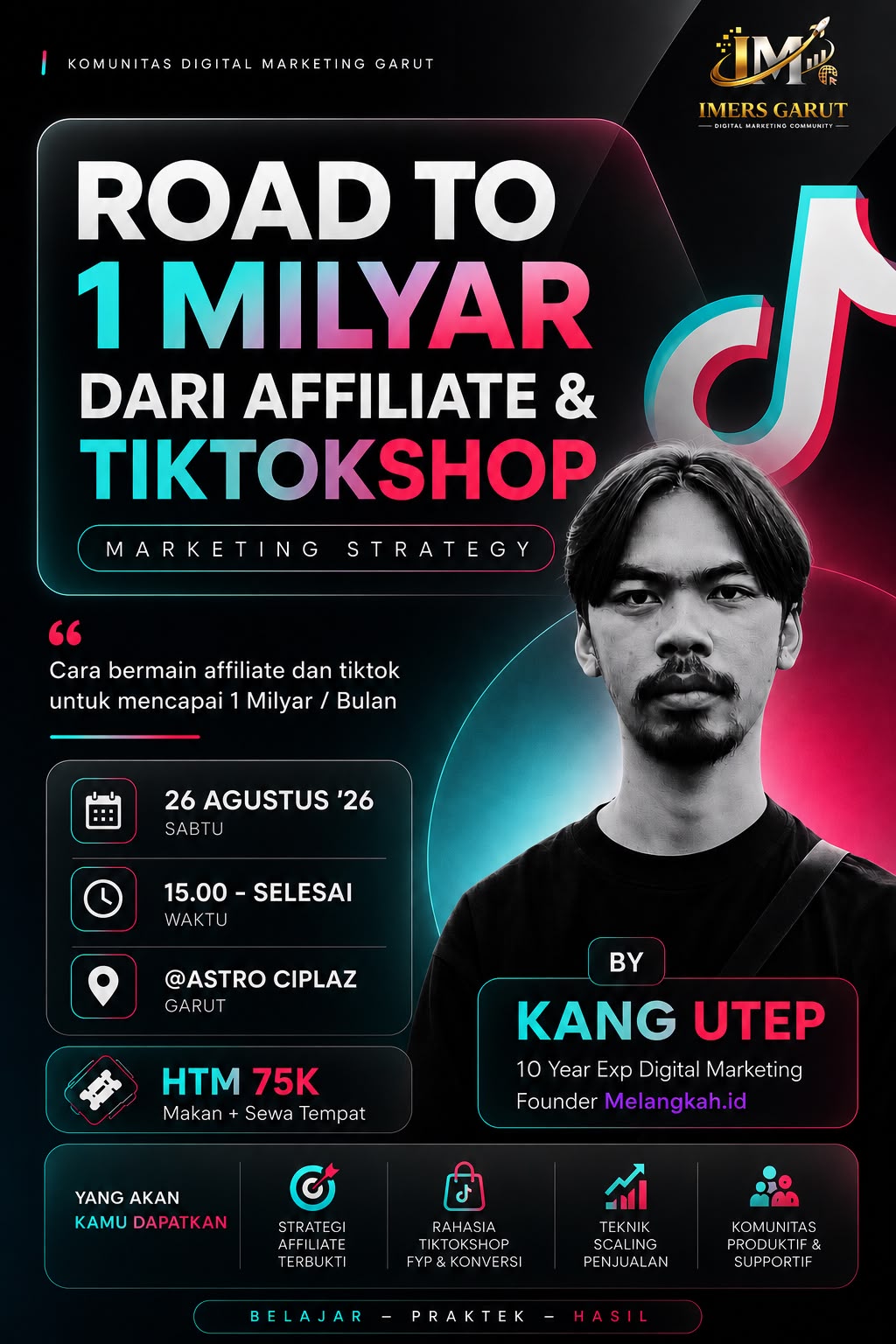 Poster resmi ROAD TO 1 MILYAR DARI AFFILIATE & TIKTOKSHOP